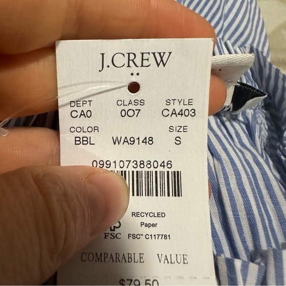 J crew Striped flutter-sleeve top - Picture 5 of 5
